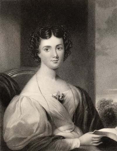 Maria Jane Jewsbury, gegraveerd door J. Cochran, uit 